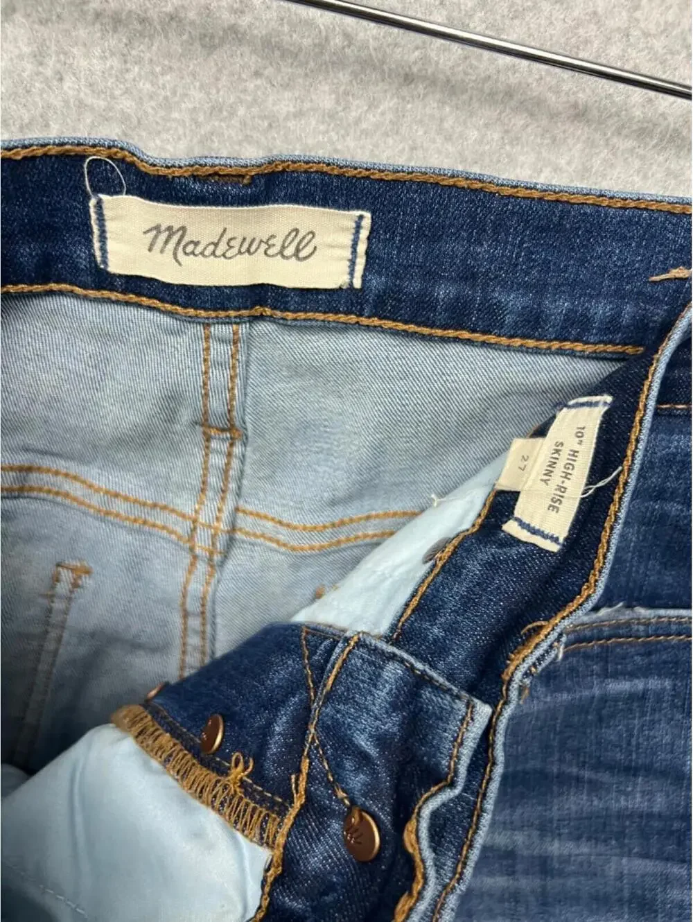 Madewell Denim Jeans Womens 27 Skinny High Rise Ladies Button Fly
